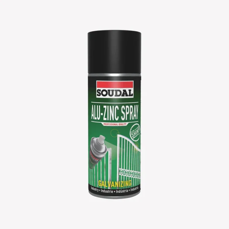 alu-zinc-spray-brilhante-soudal-400ml-protege ALU-ZINC SPRAY BRILHANTE SOUDAL 400 ML - PROTEGE - Image 1