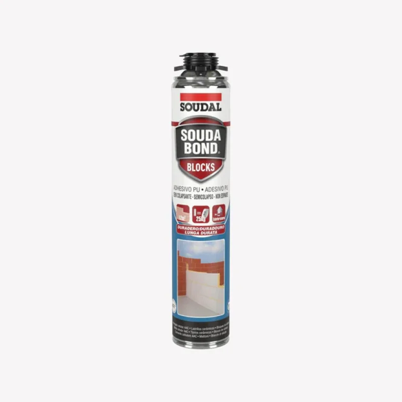 espuma-pu-soudabond-blocks-pistola-750ml-soudal ESPUMA PU SOUDABOND BLOCKS PISTOLA 750 ML - SOUDAL - Image 1