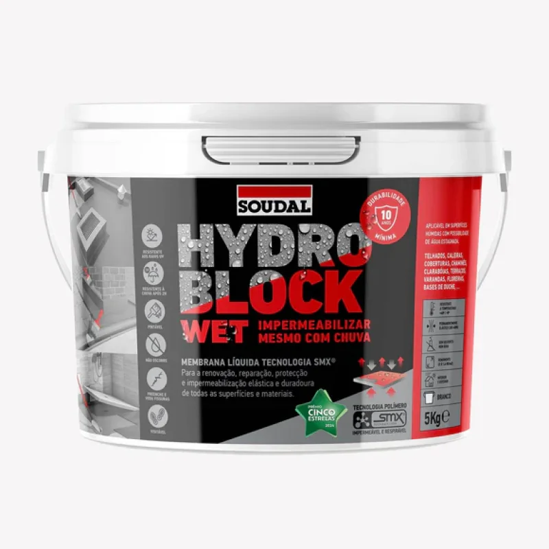 hydro-block-wet-5kg-soudal HYDRO BLOCK WET CINZA 5KG 131633 - Image 1