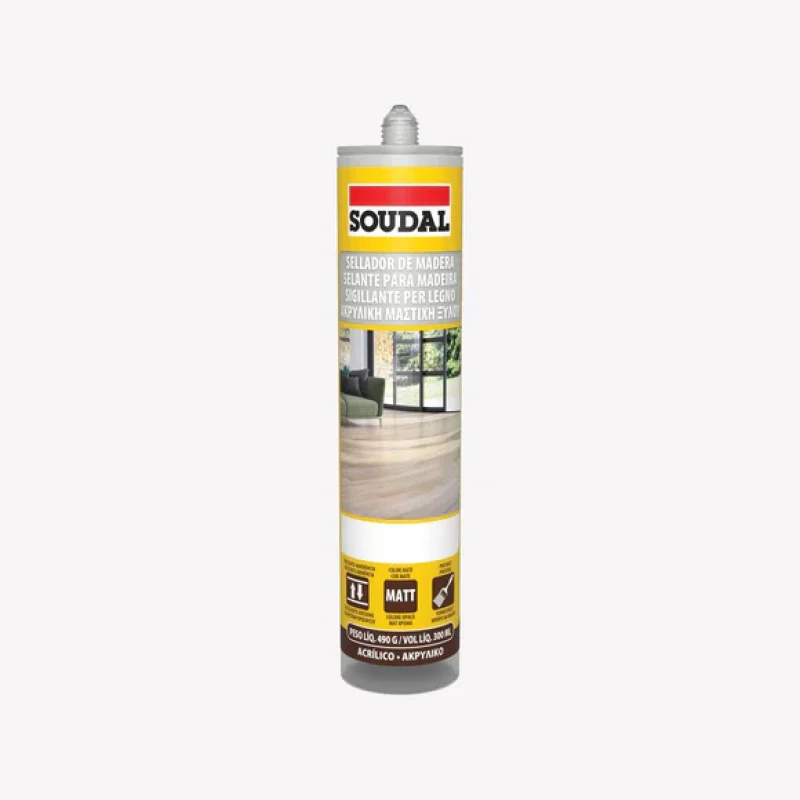 selante-para-madeira-soudal-127175-cinzento-claro-300ml SELANTE PARA MADEIRA SOUDAL CINZA CLARO 127175 300 ML - Image 1