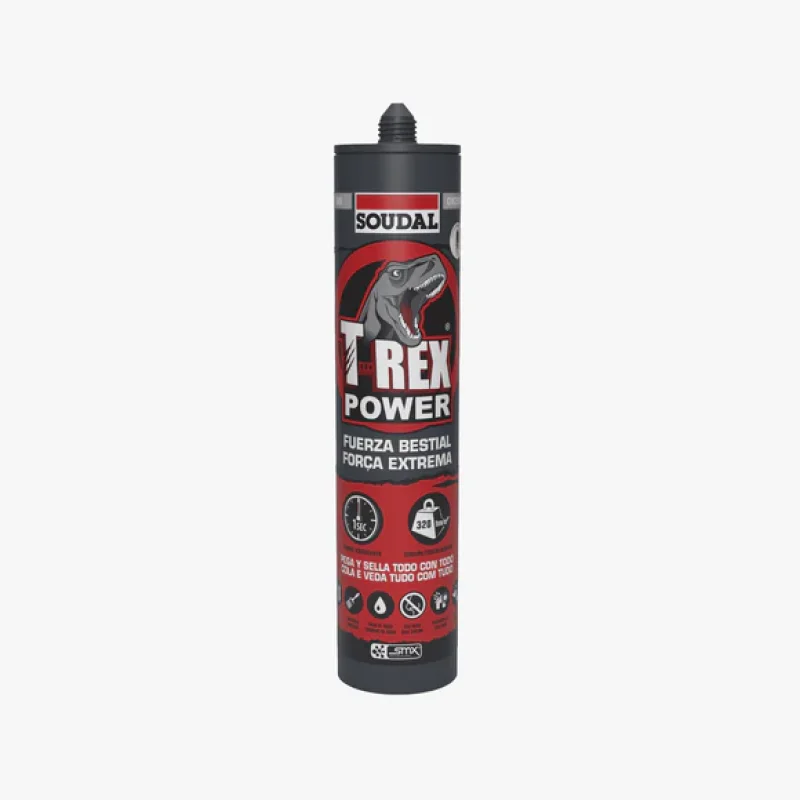 selante-t-rex-power-cinzento-soudal-290ml SELANTE T-REX POWER CINZENTO SOUDAL 118693 290 ML - Image 1