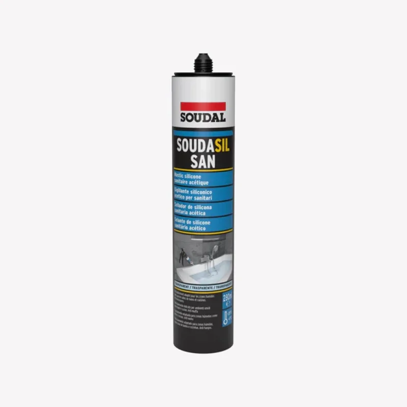 silicone-soudasil-san-soudal-transparente-128791-280ml SILICONE SOUDASIL SAN SOUDAL TRANSPARENTE 128791 280 ML - Image 1