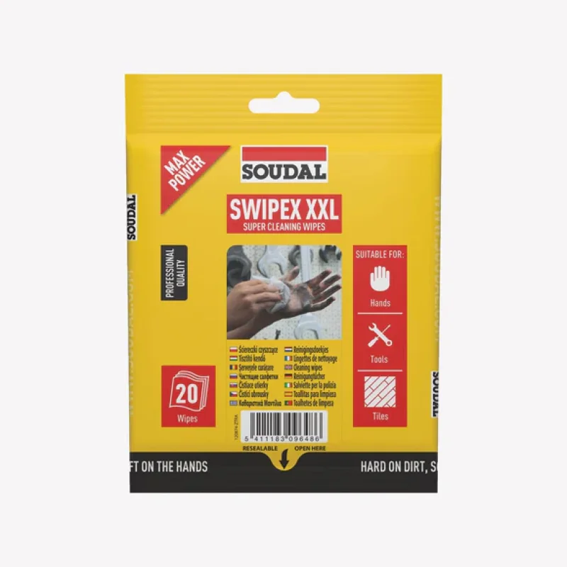swipex-xxl-toalhetes-bolsa-soudal SWIPEX XXL TOALHETES - BOLSA SOUDAL 146190 - Image 1