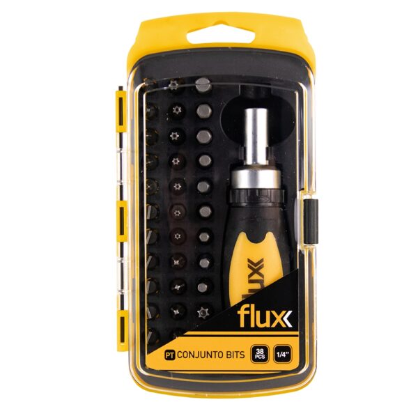 CONJUNTO BITS 38-PEÇAS 1/4" FLUX - FCB3814