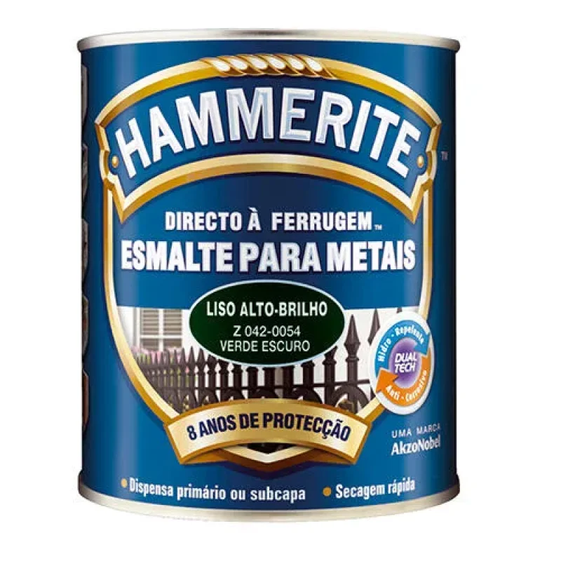 esmalte-hammerite-directo-a-ferrugem-3em1-verde-esc-robbialac ESMALTE HAMMERITE DIRECTO A FERRUGEM 3 EM 1 VERDE ESC 0,75 LT - ROBBIALAC - Image 1