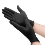 LUVA NITRILO PRETA (SEM PÓ) TAMANHO M/L/XL