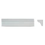 MOLDURA GESSO MARUXINA Nº11 1/2 CANA 3 PINTES 5*6.5 - 1.20mt