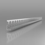 PERFIL ESQUINEIRO TOPO ALUMINIO 2.50mt*23*12 (perfurado de 1 lado)-00901