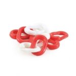 CORRENTE SINALIZACAO PVC-8MM- VERMELHA/BRANCA