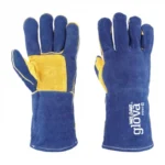 LUVA SOLDADOR CRUTE AZUL KEVLAR FORRO 35CM
