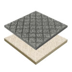 MOSAICO HID 40*40*3 MOCA/PRETO MACEL REFª 4208