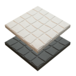 MOSAICO HID 30*30*2.3 TIPO CALÇADA BRANCO/PRETO MACEL REFª 3129