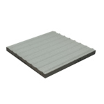 MOSAICO TACTIL PAVIMENTO CAUTELA 40*40*3.5 CINZA CLARO -188 - MACEL